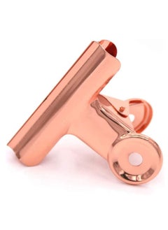 Y&D Large Rose Gold Bulldog Hinge Clips, 50 Pcs Stainless Steel Metal Binder Paper Clamps for Pictures Photos, Food Snack Bags, Home Kitchen, Office Supplies  - Image 1