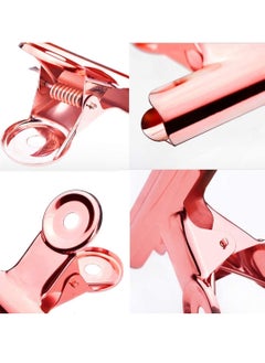 Y&D Large Rose Gold Bulldog Hinge Clips, 50 Pcs Stainless Steel Metal Binder Paper Clamps for Pictures Photos, Food Snack Bags, Home Kitchen, Office Supplies  - Image 2