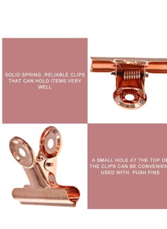 Y&D Large Rose Gold Bulldog Hinge Clips, 50 Pcs Stainless Steel Metal Binder Paper Clamps for Pictures Photos, Food Snack Bags, Home Kitchen, Office Supplies  - Image 3