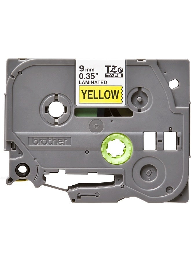 بروذر Brother P-touch 9mm TZe-621 Laminated Tape, 8m, Black on Yellow - Image 2
