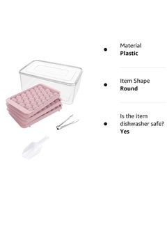 Hanayo Round Ice Cube Tray with Lid & Bin Ice Ball Maker Mold for Freezer with Container Mini Circle Ice Cube Tray Making 99 PCS Sphere Ice 3 Trays 1 ice Bucket & Scoop (PINK (3 layers）)  - Image 2