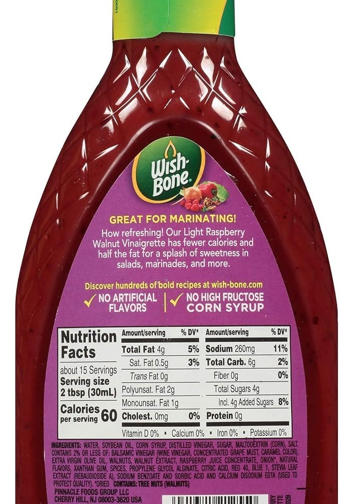 Wish Bone Wish-Bone Light Raspberry Walnut Vinaigrette Dressing - Image 4