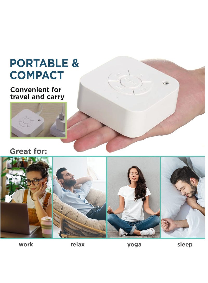 KASTWAVE Noise Machine Sleep Instrument with 9 Soothing Sounds Baby Adult Sleep Relaxation Machine Night Therapy Device for Baby Soothing Adult Office for Nursery Home Travel USB Powered(White) - Image 4
