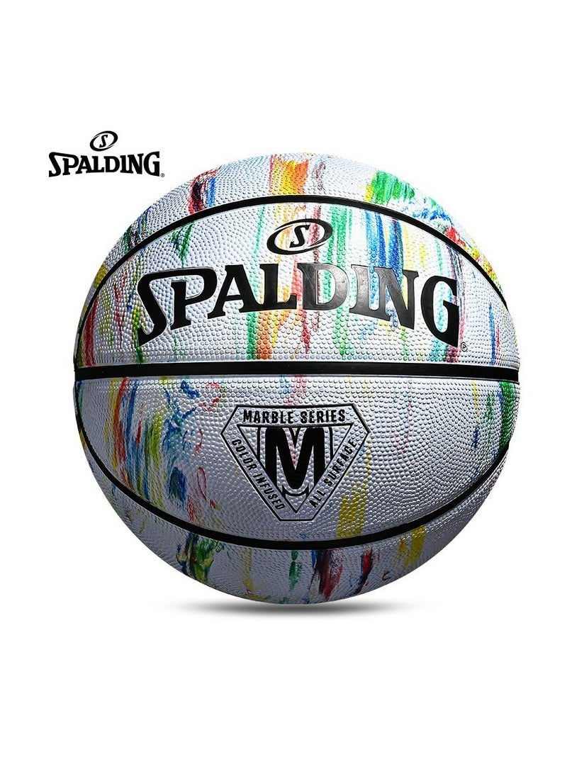 SPALDING Rubber No.7 Graffiti Outdoor Flower Ball Cool Street Basketball - Image 1