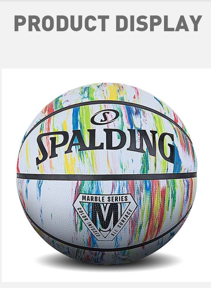 SPALDING Rubber No.7 Graffiti Outdoor Flower Ball Cool Street Basketball - Image 5