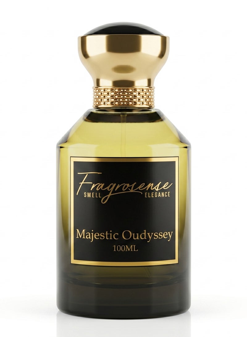 Majestic Oudyssey Unisex Perfume 100ml, Long Lasting Oud Fragrance, Luxury Woody Warm Spicy Scent, Premium Signature Perfume for Men & Women