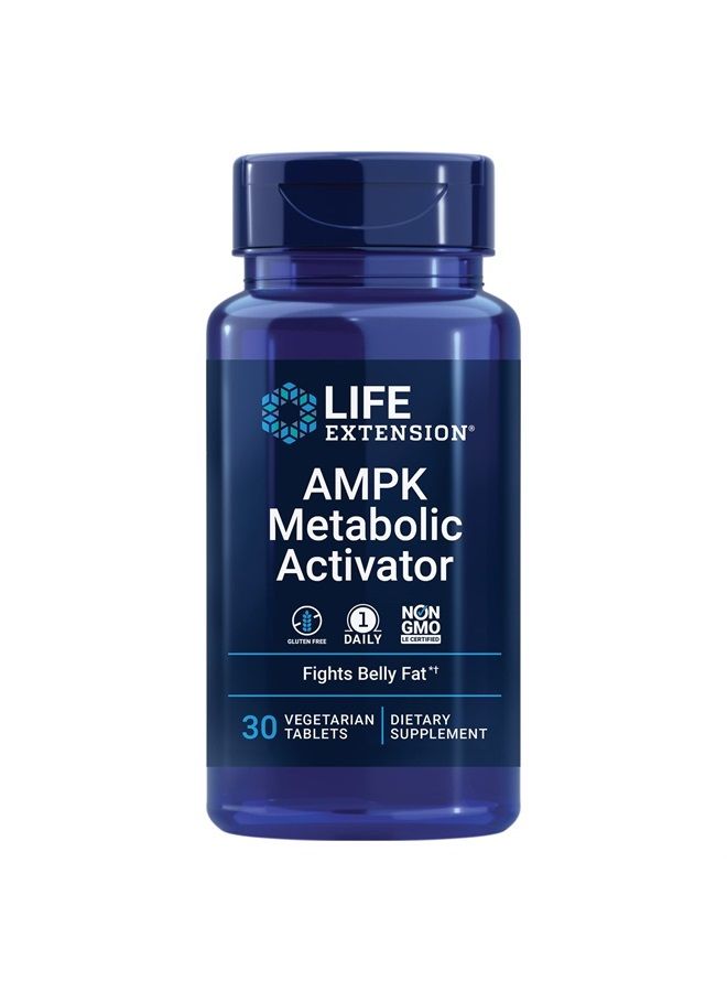 Life Extension AMPK Metabolic Activator - For Weight Management, Healthy Cellular Metabolism - Helps Burn Fat - Gluten free, Non-GMO, 30 Vegetarian Tablets  - Image 1