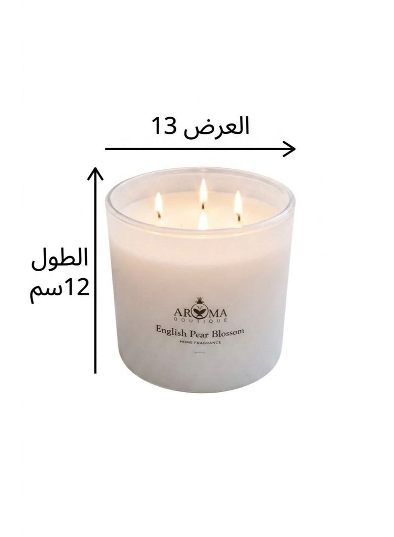 Aroma Luxury Three-Wick Candle With a Pear Blossom Scent - Image 3