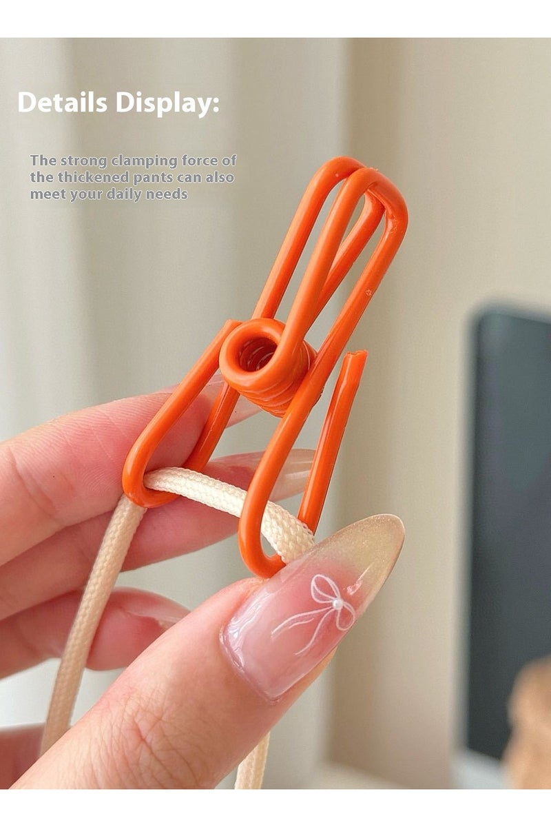 حبل غسيل منزلي محمول مزود بمشبك وحبل تجفيف قابل للسحب، مثبت على الحائط بدون ثقب - Image 5