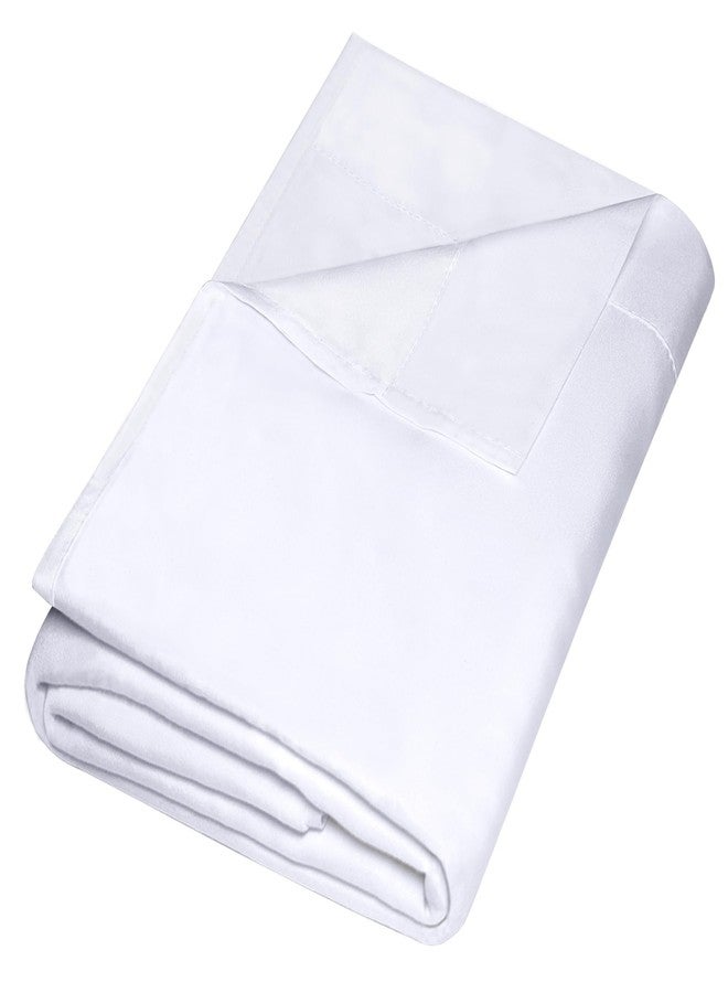 ZPECC Twin Flat Sheet Only 1 Pack, Durable White Top Bed Sheets Hypoallergenic Soft Brushed Microfiber Color-Coded Hem Threads, 66"x96" - Image 1