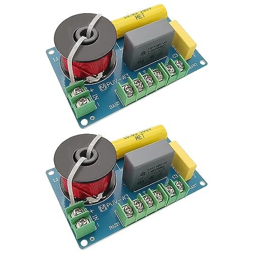 HiQltyla 3 Way Speaker Crossover, PUV-W3 200W Passive Crossover for HiFi Home Audio 4 to 8 Ohm Bass Mediant Tweeter Bookshelf Speakers - 2Pack - Image 1