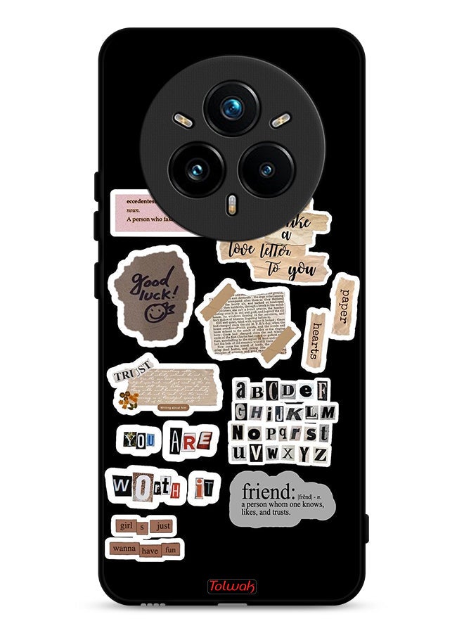 Tolwak Realme 14 Pro Plus 5G Protective Case Cover Good Luck Quotes Stickers
