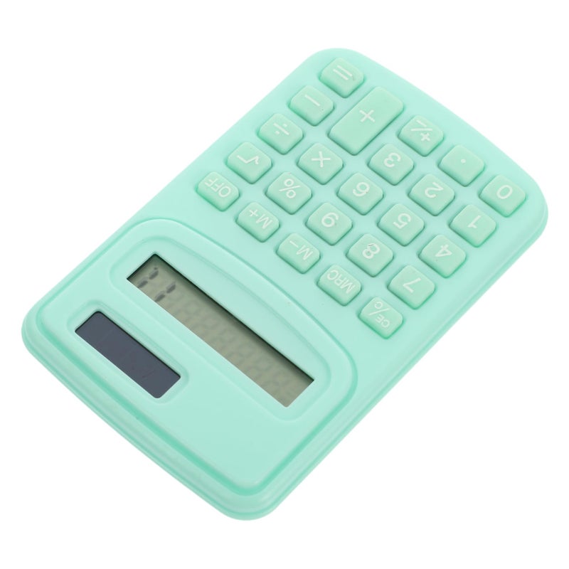 Green Portable Candy Color Calculator Lightweight Compact Design for School Office Student Easy Math Operations - Image 2