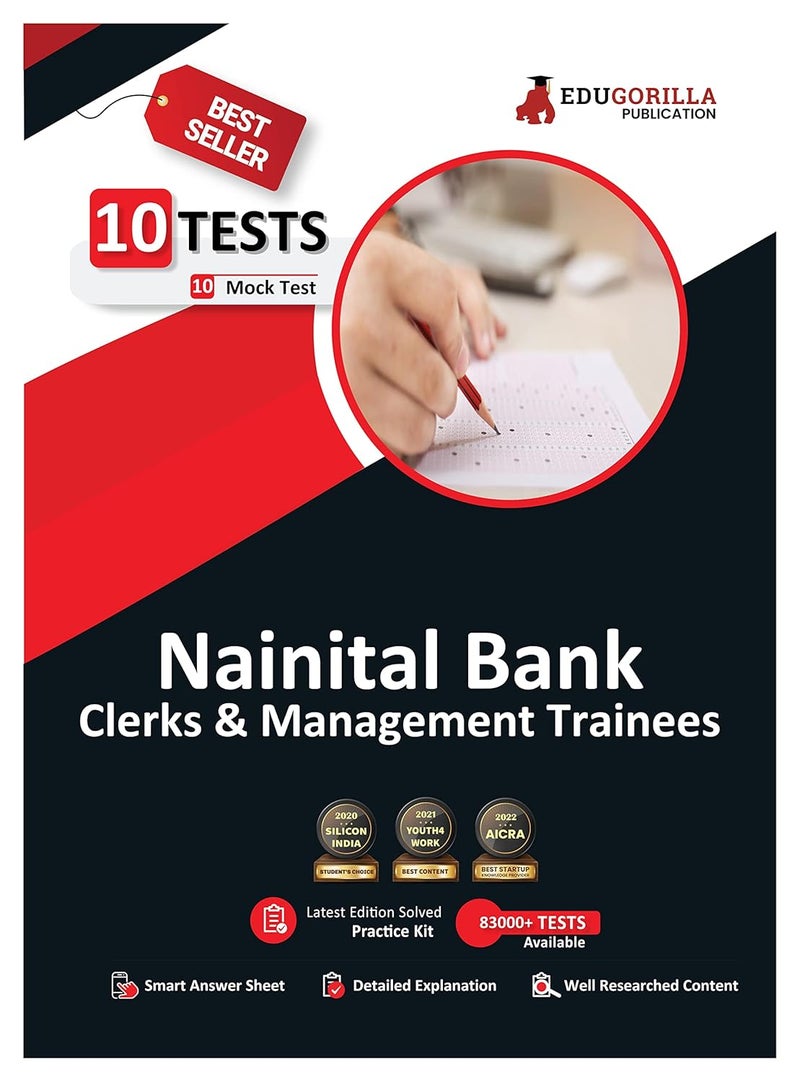Nainital Bank Clerks and Management Trainees Recruitment Exam Book 2024 - 10 Full Length Mock Tests (Solved 2000 Questions) with Free Access To Online Tests  - Image 1