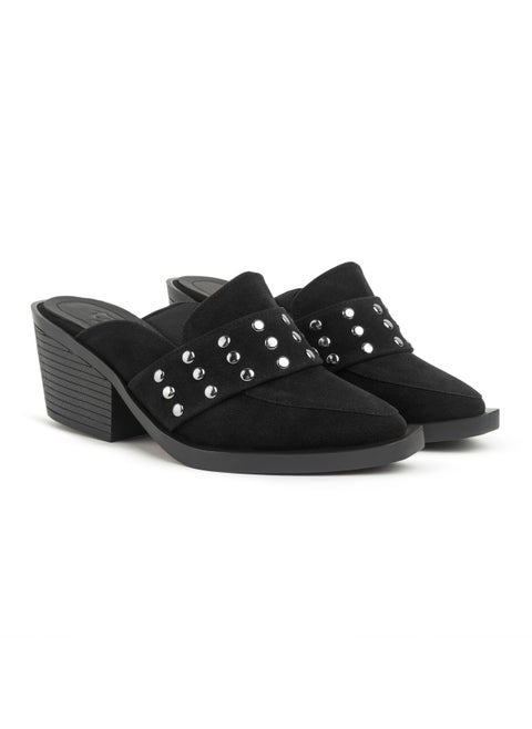 Studded Band Heel Mules