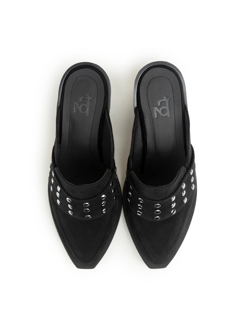 Studded Band Heel Mules