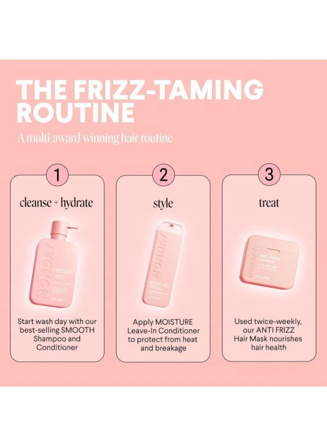 MONDAY MONDAY HAIRCARE Smooth Conditioner 12oz for Frizzy, Coarse, and Curly Hair, Made from Coconut Oil, Shea Butter, & Vitamin E, 100% Recyclable Bottles (354ml)