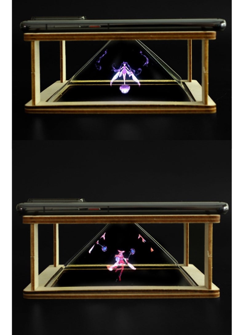 3D Holographic Display Stands Projector Mobile Smartphone Hologram Bracket 360° Images Holographic Display Stands Projector for Ad Display and Cartoon Interaction and Entertainment and Gift Developmen - Image 3