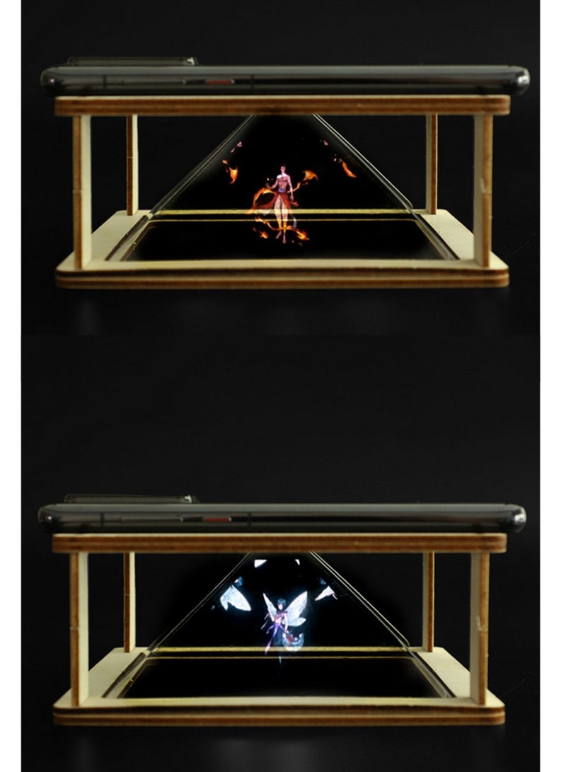 3D Holographic Display Stands Projector Mobile Smartphone Hologram Bracket 360° Images Holographic Display Stands Projector for Ad Display and Cartoon Interaction and Entertainment and Gift Developmen - Image 2