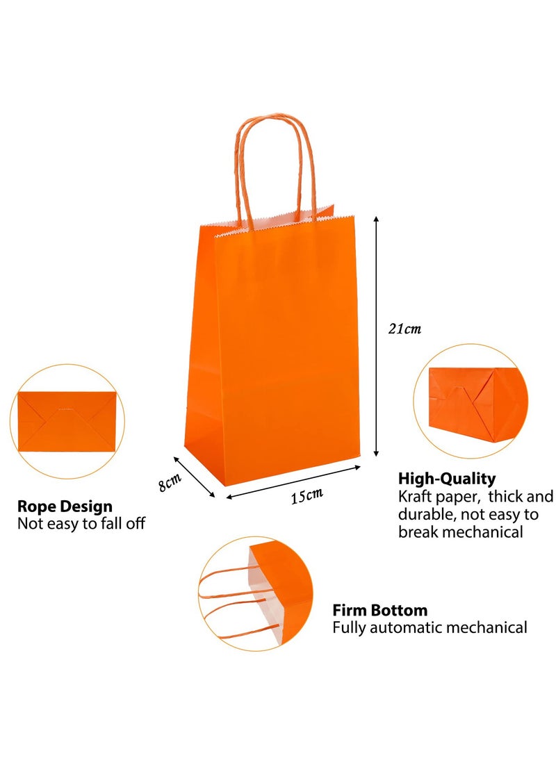 48-Pack Small Kraft Paper Gift Bags with Handles in 8 Colors - Perfect for Children's Birthdays, Weddings, Baby Showers, and More - Ideal for Candy and Party Favors. - Image 3