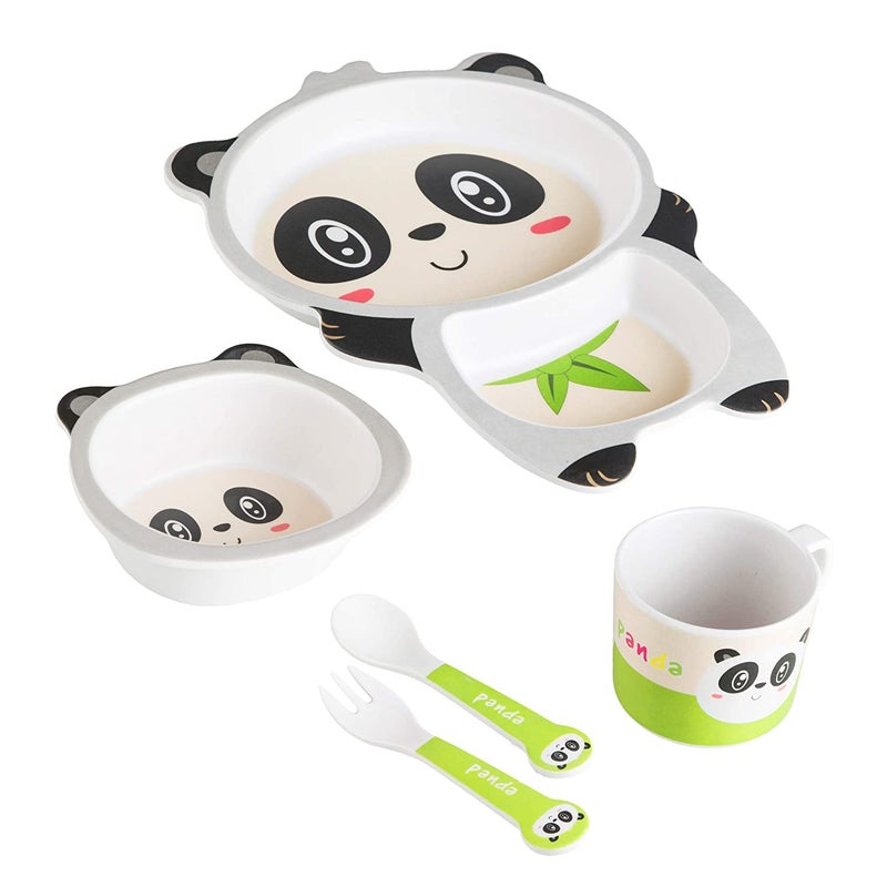 VBE® Animal Designs Shape Kids Bamboo Fiber Dog Animal Kids Design Plates and Cup Feeding Set Dog Design Dinner Set, Party Sets, Lunch Sets Fun Plate Sets. (MS-07) - Image 2
