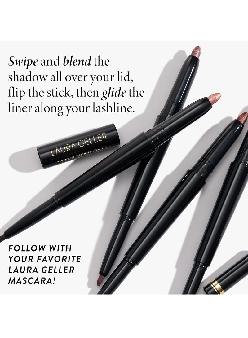 LAURA GELLER NEW YORK Swipe n Line Dual Ended Eyeshadow Eyeliner Classic Onyx Champagne Cream Eyeshadow and Smooth Glide Eyeliner  Waterproof and Crease free Color - Image 5
