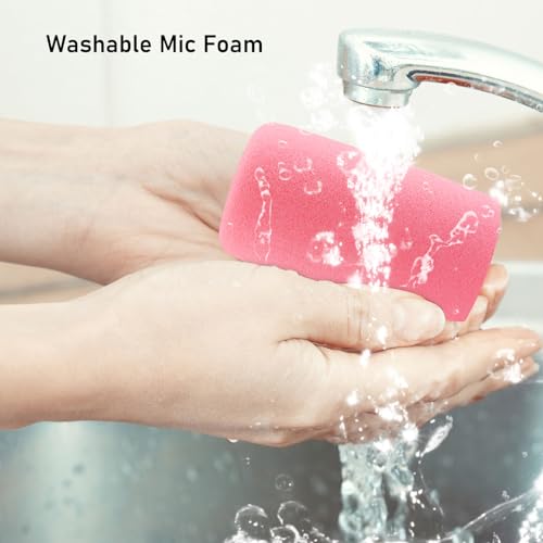 LEFXMOPHY SM7B Windscreen for Shure SM7B SM7dB Vocal Microphone RK345 Replacement Pop filter, Noise-cancellation Windsock Cover Pink Foam Cover - Image 4