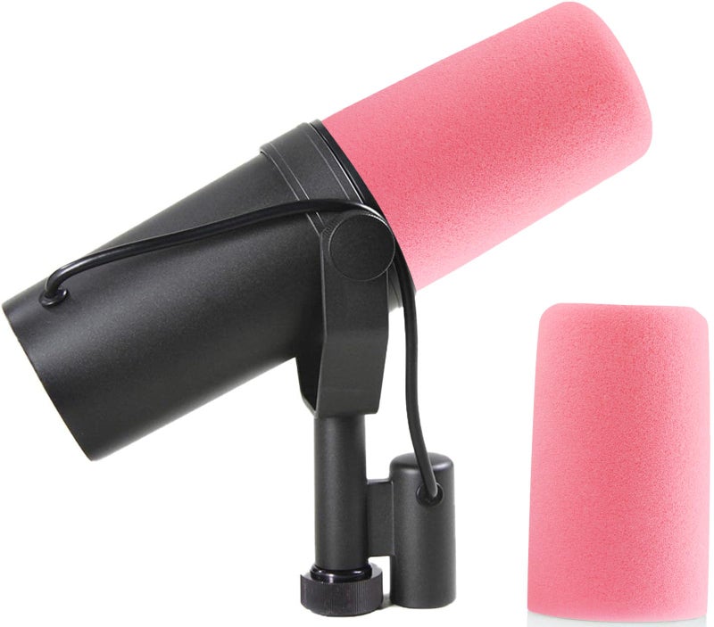LEFXMOPHY SM7B Windscreen for Shure SM7B SM7dB Vocal Microphone RK345 Replacement Pop filter, Noise-cancellation Windsock Cover Pink Foam Cover - Image 2