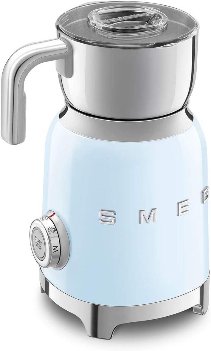 Smeg 50's-Style Automatic Milk Frother with 8 Functions, 500 ml Capacity, Hot and Cold Foam, Pastel Blue 500 W MFF11PBUK Pastel Blue - Image 2