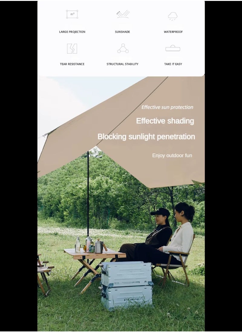 Yuwell Canopy Tent Pop Up Beach Tent For Outdoor Shades With Bag Outdoor Canopy Camping Tent Butterfly Shaped Waterproof Sunshade Canopy Waterproof Heavy Duty Commercial Canopy Tent For Parties Outdoor Tent Garden Gazebo Tent 3.5X5M  - Image 4