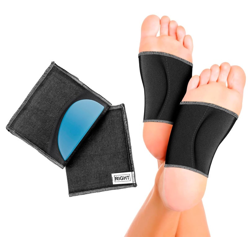 FOverA Arch Support Sleeves for Plantar Fasciitis, Heel Pain & Flat Feet – Compression Foot Sleeves for Men & Women (Size XL, 1 Pair) - Image 1