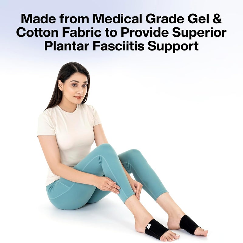 FOverA Arch Support Sleeves for Plantar Fasciitis, Heel Pain & Flat Feet – Compression Foot Sleeves for Men & Women (Size XL, 1 Pair) - Image 4
