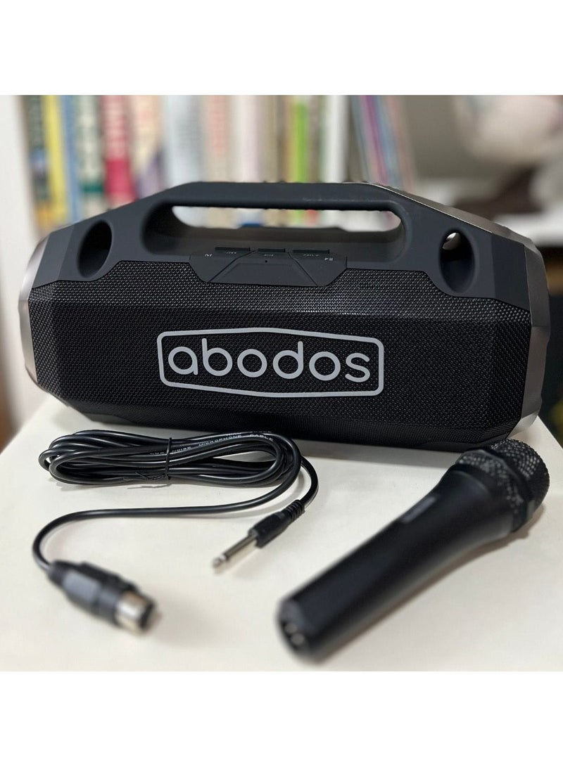 Abodos AS-BS100 Karaoke Wireless Speaker with Microphone – RGB Party Light, 5-6H Playtime, Portable Bluetooth Exterior Speaker - Image 2