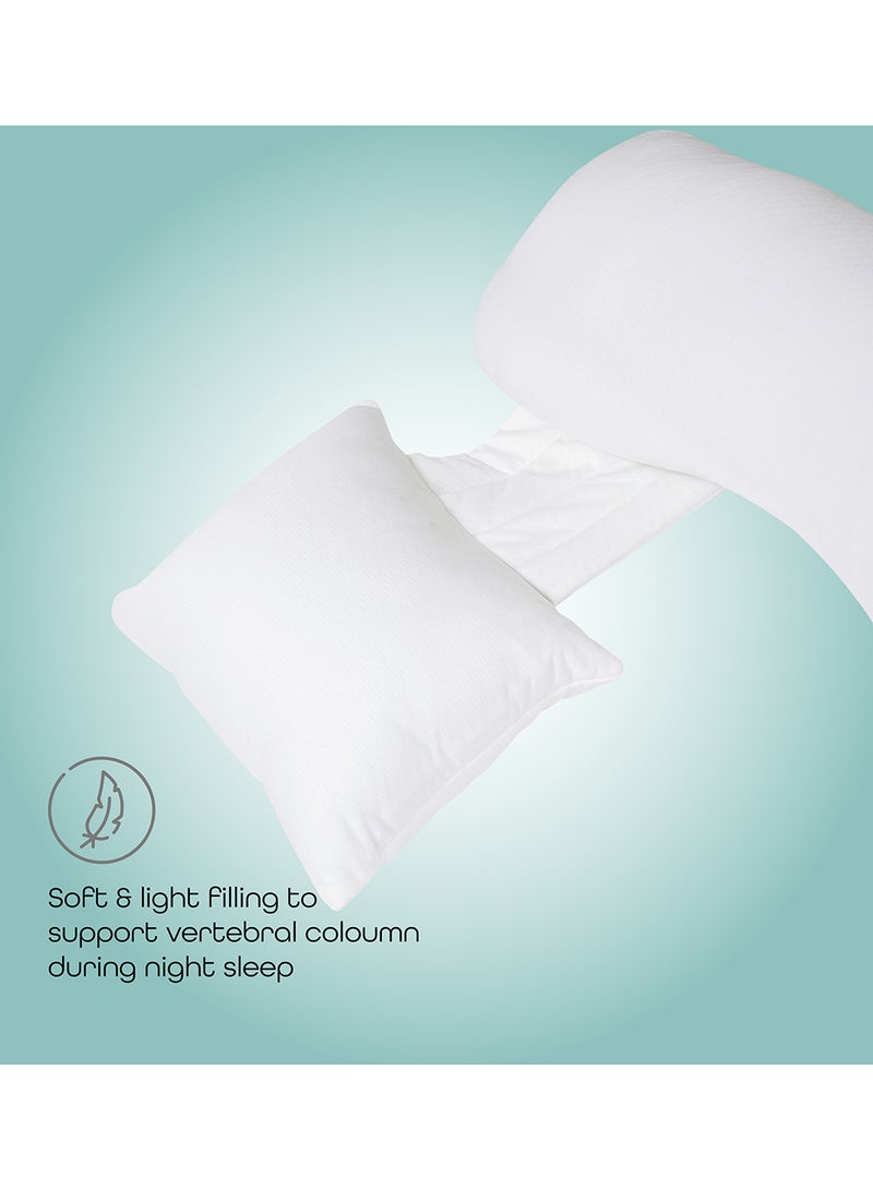 Moon Multi-Position Pregnancy Pillow - White - Image 3