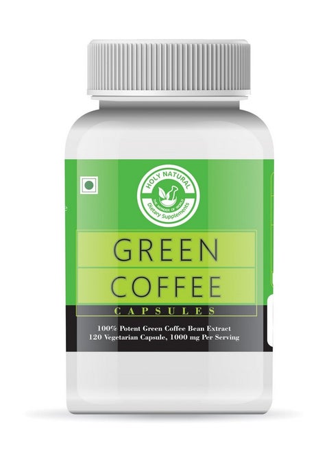 Holy Natural Green Coffee Capsule (120 Cap), Dietary Supplement, Weight Management, Immune Booster, Perfect For Men & Women.