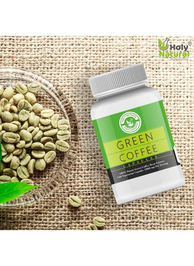 Holy Natural Green Coffee Capsule (120 Cap), Dietary Supplement, Weight Management, Immune Booster, Perfect For Men & Women.