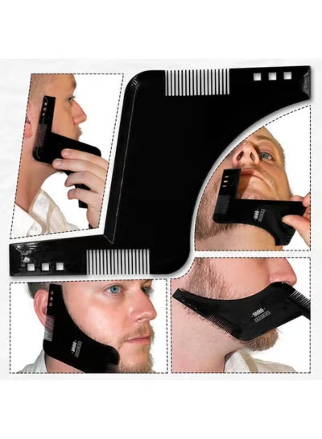 Men Beard Shaping Tool Styling Comb Template Shaving Shape Guide Cut - Image 1
