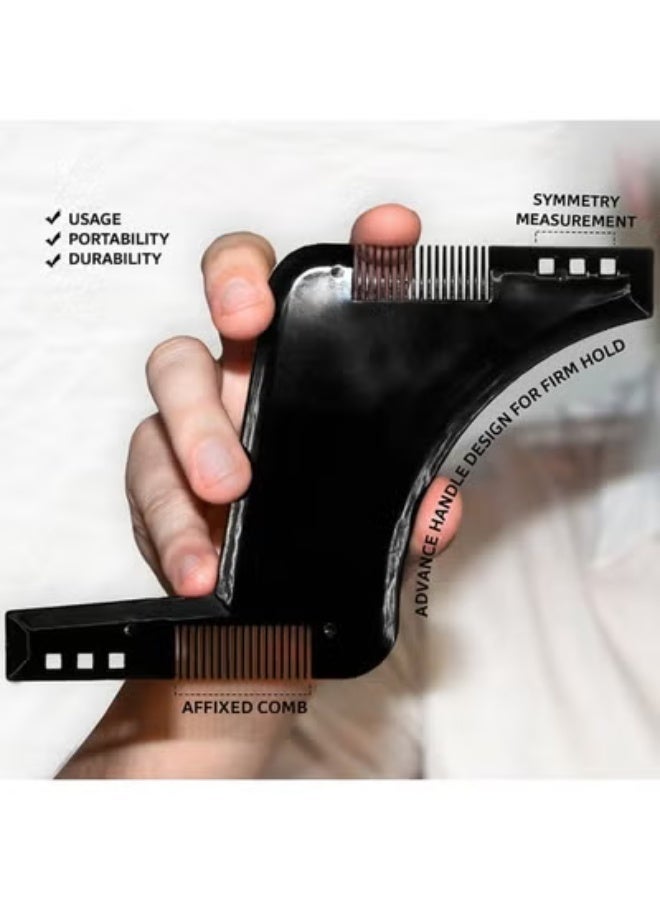 Men Beard Shaping Tool Styling Comb Template Shaving Shape Guide Cut - Image 3