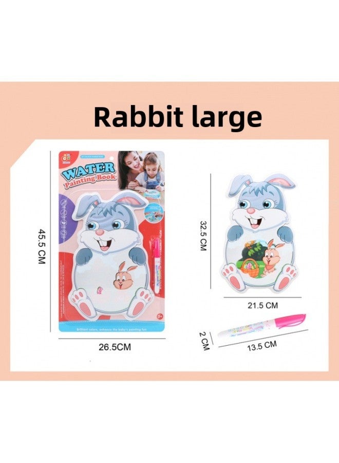 Children's EVA Color Changing Cloth Book Baby Summer Water Play Toy Color Educational Early Education Color Changing Bath Book-Color:Rabbit-Large  - Image 1