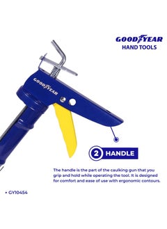 GOODYEAR Goodyear Metal Caulking Gun (Blue and Yellow) (GY-10454)  - Image 4