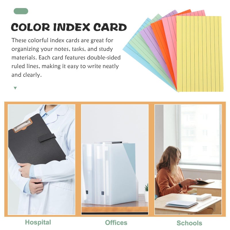 Double Sided Ruled Index Cards 300 Pack 3x5 Inches Tabbed Note Card for Study Organization School Supplies - Image 4