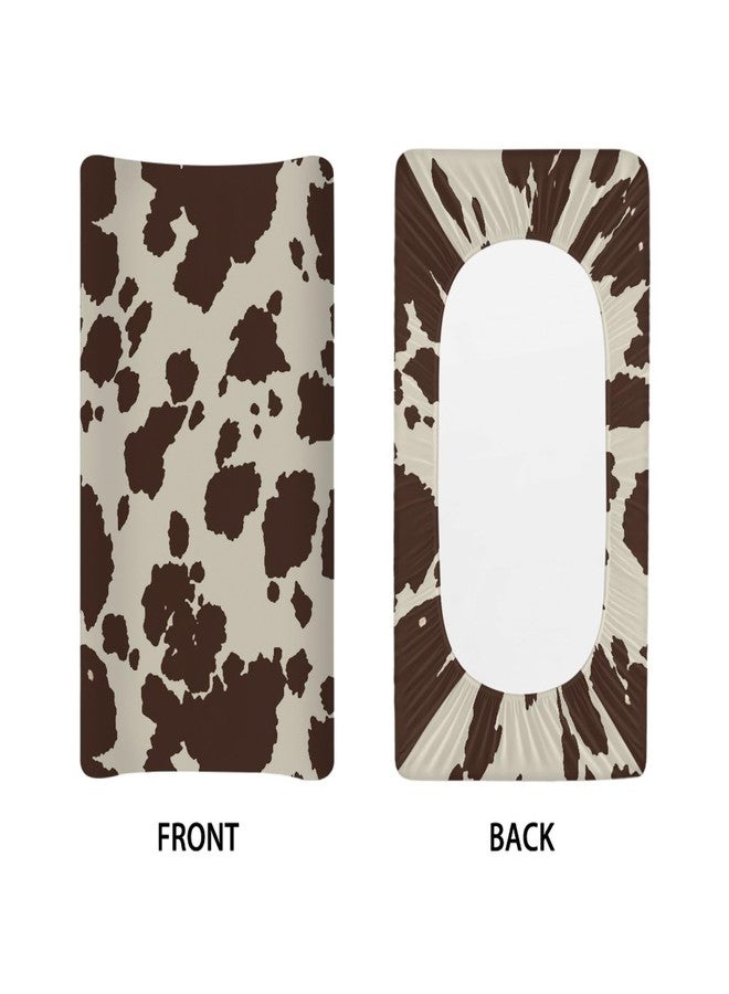 Wanyint Cows Print Stretchy Changing Pad Covers Ultra Soft Breathable Diaper Changing Table Cover for Baby Boys Girls,Fit Standard 16 x 32 Inch Changing Mats - Image 4