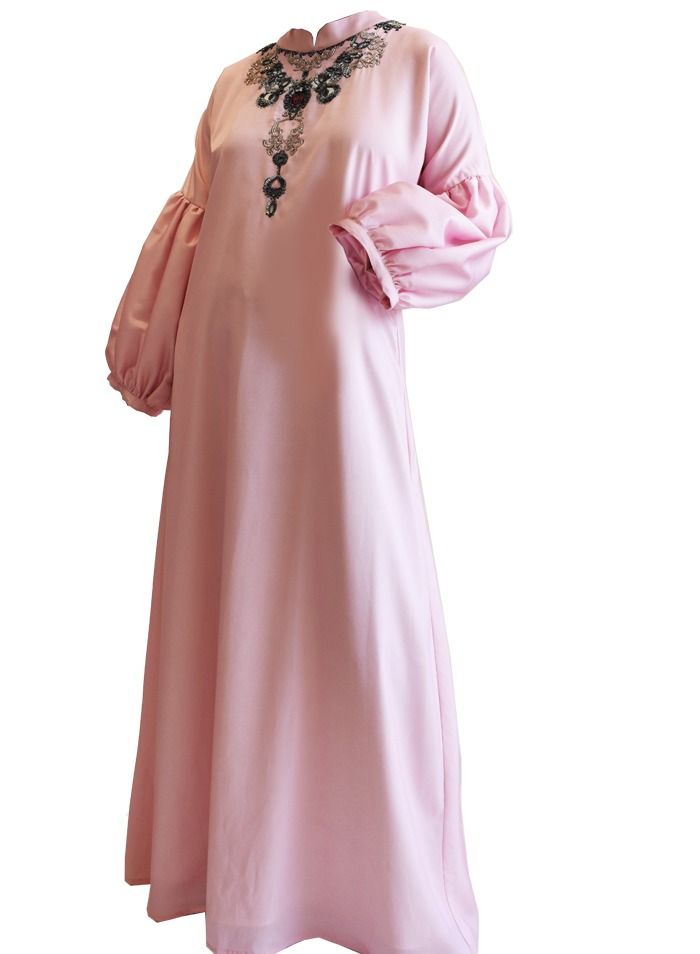 Embellished Printed Jalabiya 