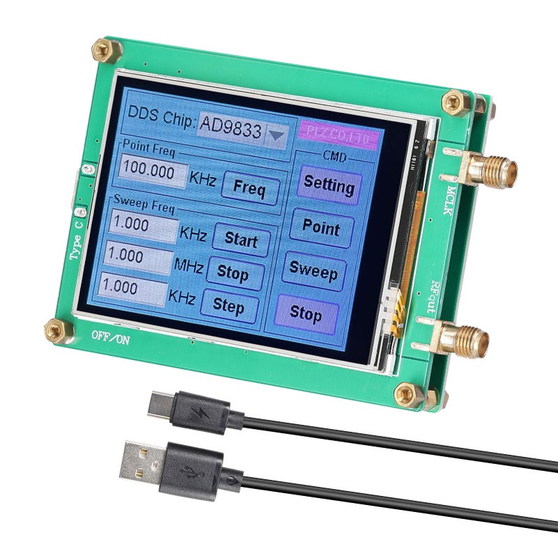 Touching Screen DDS Module Signal-Generator 10Bit DAC Sinewave Squarewave Triangularwave Signal Generator Module - Image 1