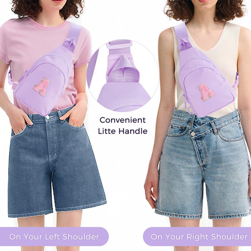 Fystdtote Easter Gifts Basket Stuffers for Teen Girls Kids | Birthday Gift for 3 4 5 6 7 8 9 10 11 12 13 14 Year Old Girl,Crossbody Sling Bag Backpack Fanny Pack Purse,Cute Trendy Stuff - Lavender,A - Image 2