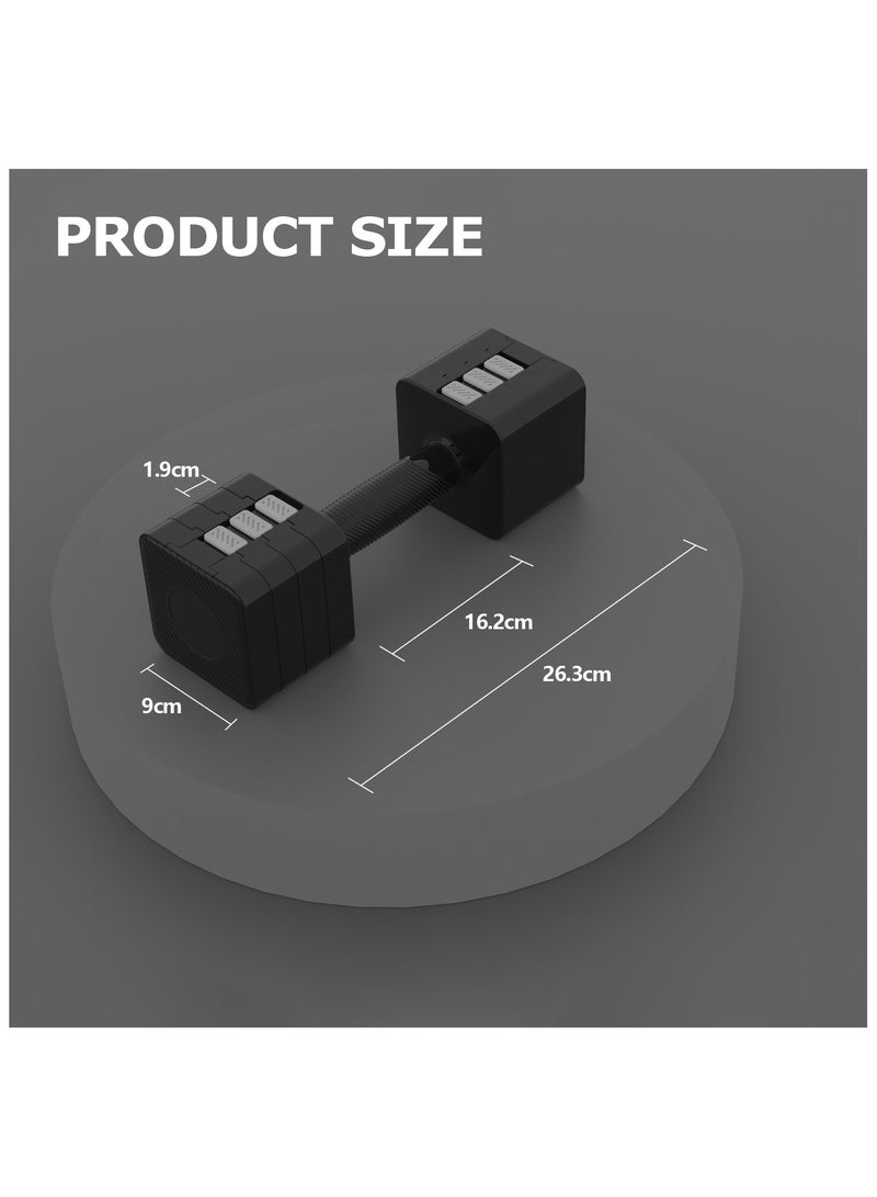 برايموز دمبل قابل للتعديل 10 كجم، مجموعة من 5 كجم، زوج من الدمبل الأسود على شكل مربع قابل للتعديل - Image 5
