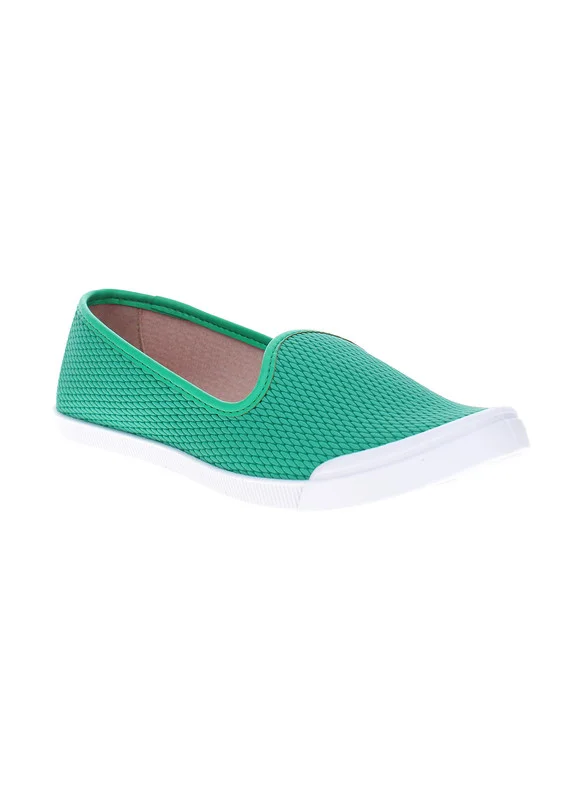 موليكا Moleca Ladies Closed/Flat Shoes Green | Made In Brazil