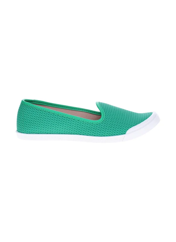 موليكا Moleca Ladies Closed/Flat Shoes Green | Made In Brazil