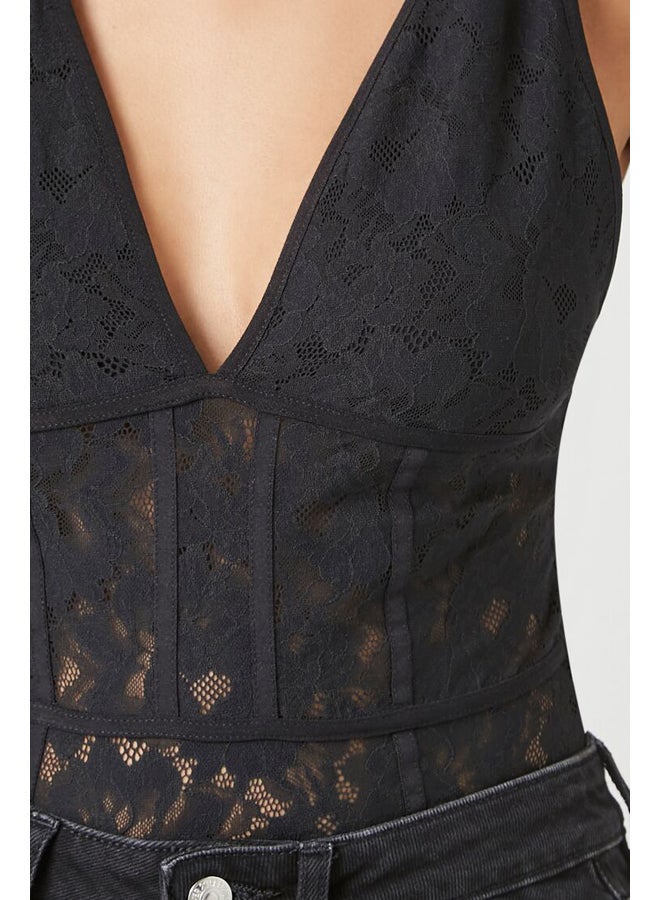 FOREVER 21 Plunging Lace Bodysuit - Image 3