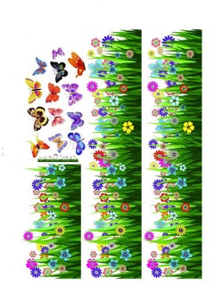 Decals Design Decals Design 'Walking in The Garden Flower' Wall Sticker (PVC Vinyl, 70 cm x 25 cm), Multicolour  - Image 3